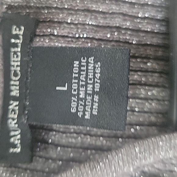 Lauren Michelle Gray Sweater with Gemstones Size L - Picture 5 of 5